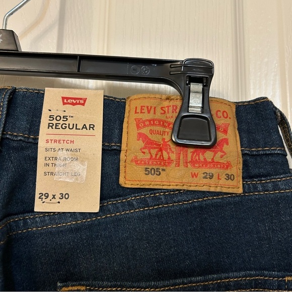 Levi’s 505 REGULAR FIT MEN'S Straight Leg Stretch JEANS in Roth Size 29*30 - Picture 13 of 16